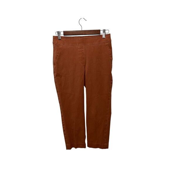 Spanx Women's Cropped Relaxed Fit Pants Size Medium Brown Boho Stretch - Picture 1 of 6